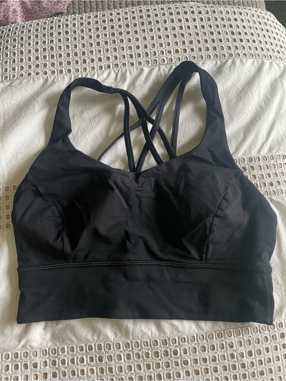 lululemon athletica Black Strappy Cross-Back Sports Bra